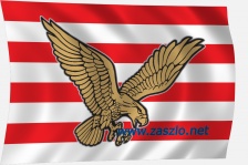 Árpád-sávos zászló Turul madárral